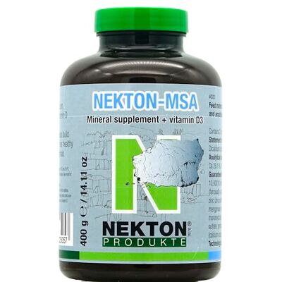 Nekton MSA - 500g - Supplément minéral pour oiseaux, reptiles, amphibiens - Publicité Nekton MSA - 500g - Supplément minéral pour oiseaux, reptiles, amphibiens - Publicité
