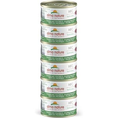 almo nature Mega Pack Natural au Thon du Pacifique Nourriture Humide pour Chat Adulte: 6 boîtes de 70g - Publicité almo nature Mega Pack Natural au Thon du Pacifique Nourriture Humide pour Chat Adulte: 6 boîtes de 70g - Publicité