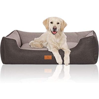 Knuffelwuff Luke Panier en Velours avec Aspect Tissage Main Noir/Gris XXL 120 x 85 cm - Publicité Knuffelwuff Luke Panier en Velours avec Aspect Tissage Main Noir/Gris XXL 120 x 85 cm - Publicité