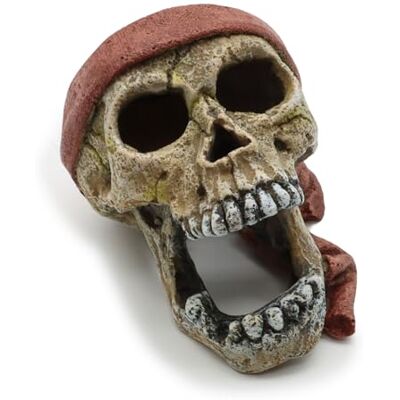 Décoration de crâne de pirate pour aquarium - Résine non toxique et réaliste - Publicité Décoration de crâne de pirate pour aquarium - Résine non toxique et réaliste - Publicité