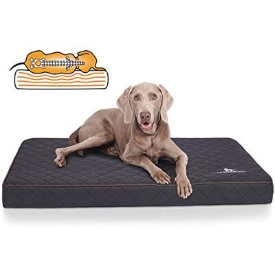 Knuffelwuff Tapis orthopédique pour chien, Coussin orthopédique Juna, similicuir surpiqué au laser, noir 136x84x10cm - Publicité Knuffelwuff Tapis orthopédique pour chien, Coussin orthopédique Juna, similicuir surpiqué au laser, noir 136x84x10cm - Publicité