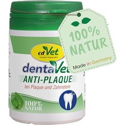 cdVet dentaVet Anti-Plaque 50 g - Soins dentaires pour animaux - Publicité cdVet dentaVet Anti-Plaque 50 g - Soins dentaires pour animaux - Publicité