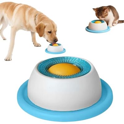 HAOXYO Boule de léchage Chien Bleue, gamelle Anti glouton Petit Chien Interactive. Bol Lent pour friandises liquides, Jouet d'occupation Contre l'ennui. Idéal pour Chiots et Seniors - Publicité HAOXYO Boule de léchage Chien Bleue, gamelle Anti glouton Petit Chien Interactive. Bol Lent pour friandises liquides, Jouet d'occupation Contre l'ennui. Idéal pour Chiots et Seniors - Publicité