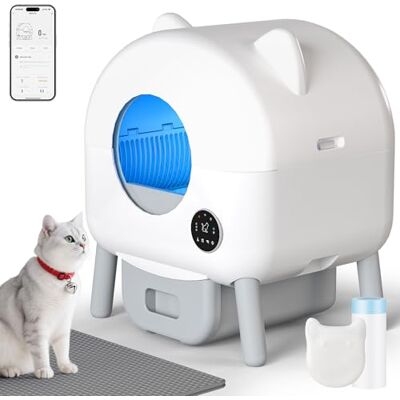 JUMMICO Litière pour Chat Autonettoyante, 95L+15L Litière Automatique pour Chat, avec Éclairage Intérieur Contrôlable, Désodorisation, Contrôle par APP, Surveillance Santé par IA - Publicité JUMMICO Litière pour Chat Autonettoyante, 95L+15L Litière Automatique pour Chat, avec Éclairage Intérieur Contrôlable, Désodorisation, Contrôle par APP, Surveillance Santé par IA - Publicité