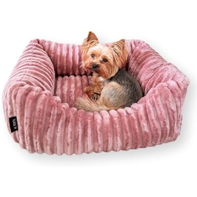 4L Textil Bella Panier en Peluche Premium Line pour Chien et Chat Panier pour Chien et Chat Moelleux Canapé pour Petits Chiens Rose 60 x 40 cm - Publicité 4L Textil Bella Panier en Peluche Premium Line pour Chien et Chat Panier pour Chien et Chat Moelleux Canapé pour Petits Chiens Rose 60 x 40 cm - Publicité
