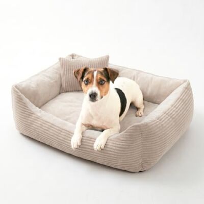 4L Textil Molly Housse pour Chien Accessoire, Douillette, Amovible et Lavable, Panier pour Chien de Taille Moyenne, Coussin Moelleux pour Chien (80 x 60 cm, Rayures 04) - Publicité 4L Textil Molly Housse pour Chien Accessoire, Douillette, Amovible et Lavable, Panier pour Chien de Taille Moyenne, Coussin Moelleux pour Chien (80 x 60 cm, Rayures 04) - Publicité