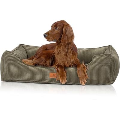 Knuffelwuff Panier pour Chien orthopédique en Velours côtelé Aspect tissé Main Nunavut XL 105 x 75cm Kaki Housse Amovible Lavable pour Grands, Moyens et Petits Chiens - Publicité Knuffelwuff Panier pour Chien orthopédique en Velours côtelé Aspect tissé Main Nunavut XL 105 x 75cm Kaki Housse Amovible Lavable pour Grands, Moyens et Petits Chiens - Publicité