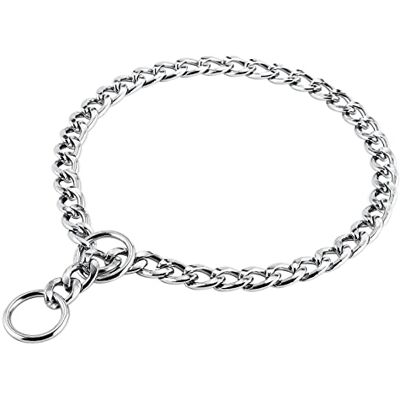 PETTOM Collier Étrangleur pour Chien, Colliers Métal pour Chiens, Collier Chaine pour Chien Chiot en Fer Solide, Colliers de Dressage pour Chiens (Fer, 60cm) - Publicité PETTOM Collier Étrangleur pour Chien, Colliers Métal pour Chiens, Collier Chaine pour Chien Chiot en Fer Solide, Colliers de Dressage pour Chiens (Fer, 60cm) - Publicité