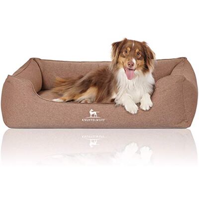 Knuffelwuff Leano Panier Orthopédique en Velours avec Aspect Tissage à Main Marron Clair XL 105 x 75 cm - Publicité Knuffelwuff Leano Panier Orthopédique en Velours avec Aspect Tissage à Main Marron Clair XL 105 x 75 cm - Publicité