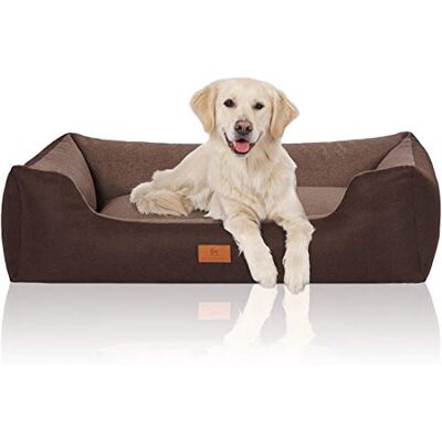 Knuffelwuff Luke Panier en Velours avec Aspect Tissage Main Marron/Potatoe XXL 120 x 85 cm - Publicité Knuffelwuff Luke Panier en Velours avec Aspect Tissage Main Marron/Potatoe XXL 120 x 85 cm - Publicité
