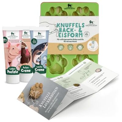 Knuffelwuff Lot de 3 moules en silicone, recettes et collations pour chien Résistance à la chaleur de -40 °C à 220 °C Parfait pour l'entraînement des chiens - Publicité Knuffelwuff Lot de 3 moules en silicone, recettes et collations pour chien Résistance à la chaleur de -40 °C à 220 °C Parfait pour l'entraînement des chiens - Publicité