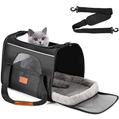 Alitree Transporteur pour Chat,Boîte de Transport pour Chat et Chien, Pliable avec bandoulière,Caisse de Transport Chat Respiran,Chats de Grande Taille et Moyenne jusqu'à 9 kgour - Publicité Alitree Transporteur pour Chat,Boîte de Transport pour Chat et Chien, Pliable avec bandoulière,Caisse de Transport Chat Respiran,Chats de Grande Taille et Moyenne jusqu'à 9 kgour - Publicité