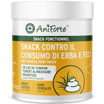 AniForte Contre l'ingestion d'herbe & de crottes 300g Friandise Premium pour Chiens Calme l'estomac, avec Argile, écorce d'orme, psyllium & prébiotiques, 100% Naturel - Publicité AniForte Contre l'ingestion d'herbe & de crottes 300g Friandise Premium pour Chiens Calme l'estomac, avec Argile, écorce d'orme, psyllium & prébiotiques, 100% Naturel - Publicité