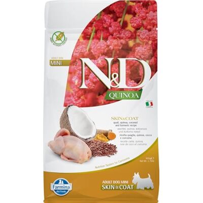 Farmina , N&D Quinoa Dog Skin & Coat, Quail & Coconut Adult Mini 800 GR - Publicité Farmina , N&D Quinoa Dog Skin & Coat, Quail & Coconut Adult Mini 800 GR - Publicité