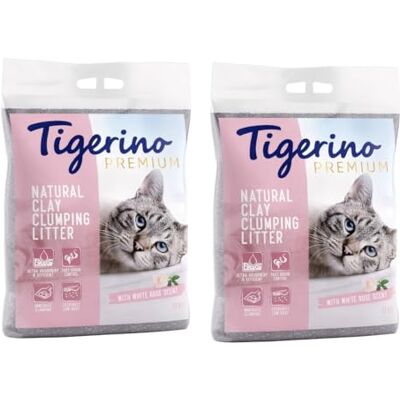 Litière pour chat Tigerino Canada 12kg parfum Rose Blanche - Premium - Publicité Litière pour chat Tigerino Canada 12kg parfum Rose Blanche - Premium - Publicité