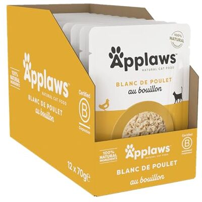 Applaws Poitrine de poulet en bouillon pour chats - Nourriture pour chats - Publicité Applaws Poitrine de poulet en bouillon pour chats - Nourriture pour chats - Publicité