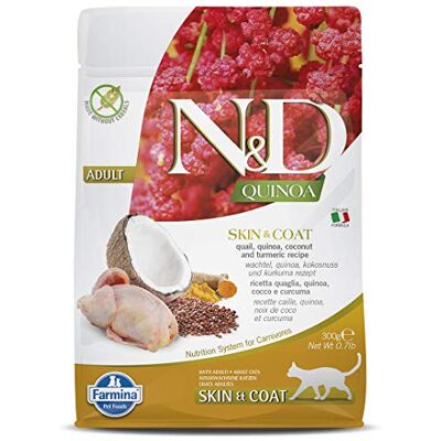 Farmina N&D Quinoa Skin & Coat Caille 300 GR - Publicité Farmina N&D Quinoa Skin & Coat Caille 300 GR - Publicité