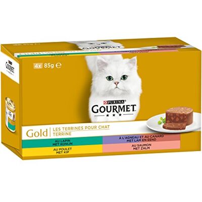 Gourmet Gold Les Terrines Repas pour Chat Adulte 4 x 85 g - Publicité Gourmet Gold Les Terrines Repas pour Chat Adulte 4 x 85 g - Publicité