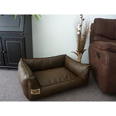 Hundebettenmanufaktur 155 cm X 105 cm Panier de Chien Similpelle Cuir synthétique Marron - Publicité Hundebettenmanufaktur 155 cm X 105 cm Panier de Chien Similpelle Cuir synthétique Marron - Publicité