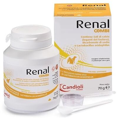 Candioli Renal Combi Support - Supplément pour Animaux - 70g - Publicité Candioli Renal Combi Support - Supplément pour Animaux - 70g - Publicité