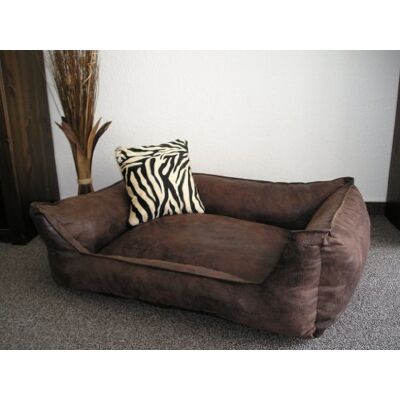 Hundebettenmanufaktur Panier pour chien Velluto 105 x 80 cm Marron - Publicité Hundebettenmanufaktur Panier pour chien Velluto 105 x 80 cm Marron - Publicité