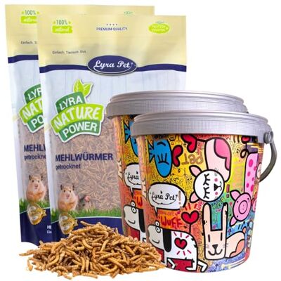 Lyra Pet ® 2 x 10 L vers de Farine séchés + Seau Design de 10 L Qualité premium – aliment riche en protéines – source d’énergie – vitamines & minéraux –oiseaux sauvages, rongeurs & reptiles - Publicité Lyra Pet ® 2 x 10 L vers de Farine séchés + Seau Design de 10 L Qualité premium – aliment riche en protéines – source d’énergie – vitamines & minéraux –oiseaux sauvages, rongeurs & reptiles - Publicité