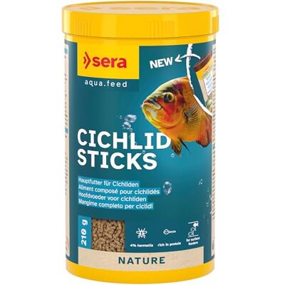 Sera Cichlids Sticks - Nourriture Flottante pour Cichlidés - 210g - Publicité Sera Cichlids Sticks - Nourriture Flottante pour Cichlidés - 210g - Publicité