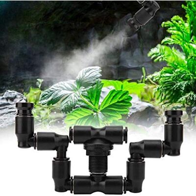 Zerodis Reptiles Buse de Terrarium, Reptiles Fogger Mist Sprinkler 360 ° réglable Double tête Mini buse de pulvérisation pour système d'aquarium Connect 1/4 '' Tub - Publicité Zerodis Reptiles Buse de Terrarium, Reptiles Fogger Mist Sprinkler 360 ° réglable Double tête Mini buse de pulvérisation pour système d'aquarium Connect 1/4 '' Tub - Publicité