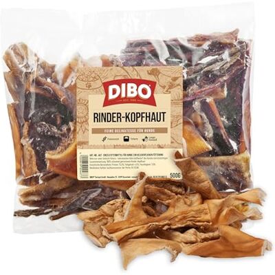 Peau de tête de bœuf DIBO pour chien - 2 x 500 g - Publicité Peau de tête de bœuf DIBO pour chien - 2 x 500 g - Publicité