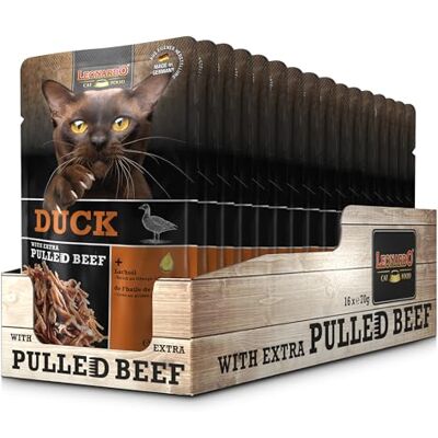Nourriture Humide Leonardo avec Bœuf Effiloché - Alimentation pour Chats - Publicité Nourriture Humide Leonardo avec Bœuf Effiloché - Alimentation pour Chats - Publicité