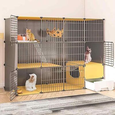 RKJDMSWJ Grande Cage d'intérieur pour Chat avec bac à litière, enclos pour Chat pour l'intérieur, enclos intérieur pour Chaton avec Toit, Design Transparent, Super Porteur, Facile à Assembler et déta - Publicité RKJDMSWJ Grande Cage d'intérieur pour Chat avec bac à litière, enclos pour Chat pour l'intérieur, enclos intérieur pour Chaton avec Toit, Design Transparent, Super Porteur, Facile à Assembler et déta - Publicité