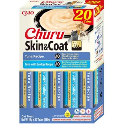 INABA Churu Skin Coat 20x14g - Friandises pour chats - Publicité INABA Churu Skin Coat 20x14g - Friandises pour chats - Publicité