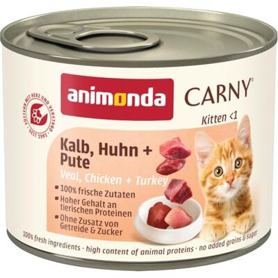 Animonda Carny Kitten Nourriture Humide pour Chats Veau, Poulet & Dinde - 200g - Publicité Animonda Carny Kitten Nourriture Humide pour Chats Veau, Poulet & Dinde - 200g - Publicité