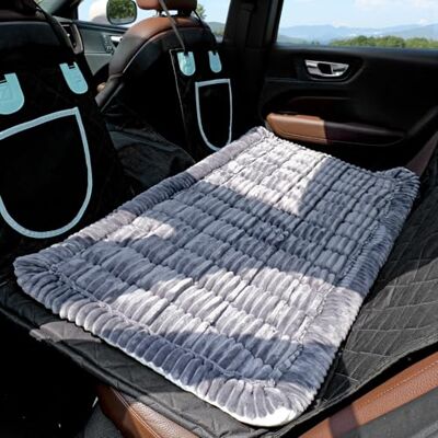 Tapizado Back Seat Tapis de Voiture pour Chien de Grande Taille – Lit de Voyage en Peluche avec Fond antidérapant, pour Extensions de siège arrière et Housses de siège - Publicité Tapizado Back Seat Tapis de Voiture pour Chien de Grande Taille – Lit de Voyage en Peluche avec Fond antidérapant, pour Extensions de siège arrière et Housses de siège - Publicité