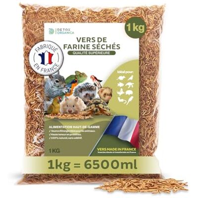 Detox Organica vers de Farine Séchés 1kg (=6500ml) ÉLEVAGE France Premium 100% Naturel Friandise Oiseaux, Hérissons, Tortues, Reptiles, Poissons, Rongeur Animaux Sauvages, Compagnie - Publicité Detox Organica vers de Farine Séchés 1kg (=6500ml) ÉLEVAGE France Premium 100% Naturel Friandise Oiseaux, Hérissons, Tortues, Reptiles, Poissons, Rongeur Animaux Sauvages, Compagnie - Publicité