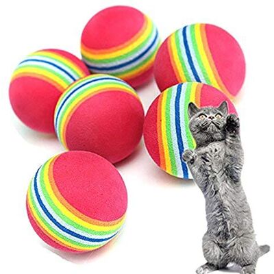 Goodplan Super Qualité 10pcs Flottant Chat Jouet pour Animaux De Compagnie Jouet Super Q Arc-en-Boule EVA Doux Mousse Activité Chase Jouer pour Chiot Kitty Activité de Plein Air Jouer Formation - Publicité Goodplan Super Qualité 10pcs Flottant Chat Jouet pour Animaux De Compagnie Jouet Super Q Arc-en-Boule EVA Doux Mousse Activité Chase Jouer pour Chiot Kitty Activité de Plein Air Jouer Formation - Publicité