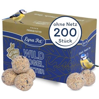 Lyra Pet ® 200 Boules de Graisse Premium sans Filet de 85 g Nourriture pour Oiseaux Sauvages - Publicité Lyra Pet ® 200 Boules de Graisse Premium sans Filet de 85 g Nourriture pour Oiseaux Sauvages - Publicité