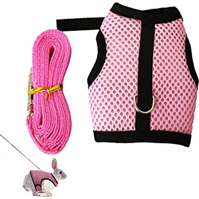 Aferzov Harnais pour lapin et Harnais réglable pour lapin Harnais pour chat pour éviter les fuites, harnais en maille pour chiot, chat, lapin, cochon d'Inde - Publicité Aferzov Harnais pour lapin et Harnais réglable pour lapin Harnais pour chat pour éviter les fuites, harnais en maille pour chiot, chat, lapin, cochon d'Inde - Publicité