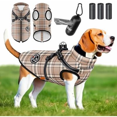 Lovpet Veste pour chien imperméable doublure polaire - Type de chien - Publicité Lovpet Veste pour chien imperméable doublure polaire - Type de chien - Publicité