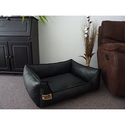Hundebettenmanufaktur 105 cm X 80 cm panier de chien Similpelle cuir synthétique noir - Publicité Hundebettenmanufaktur 105 cm X 80 cm panier de chien Similpelle cuir synthétique noir - Publicité