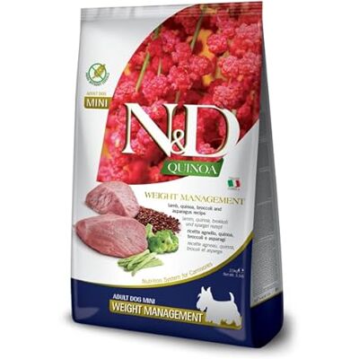 N&D Gestion du poids pour chiens adultes mini agneau et quinoa - Publicité N&D Gestion du poids pour chiens adultes mini agneau et quinoa - Publicité