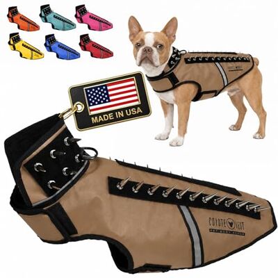 CoyoteVest SpikeVest Harnais réfléchissant pour Petits Chiens, Gilet avec Pics de Protection Contre Coyotes, Rapaces et attaques d’Animaux, conçu aux États-Unis, Taille M, Marron (Texas Tan) - Publicité CoyoteVest SpikeVest Harnais réfléchissant pour Petits Chiens, Gilet avec Pics de Protection Contre Coyotes, Rapaces et attaques d’Animaux, conçu aux États-Unis, Taille M, Marron (Texas Tan) - Publicité