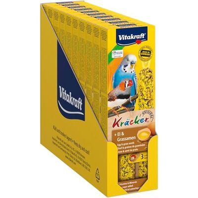 Vitakraft - Kräcker Oeuf-Graines De Graminées - 3x30 g - Perruches - Bird treats - Publicité Vitakraft - Kräcker Oeuf-Graines De Graminées - 3x30 g - Perruches - Bird treats - Publicité