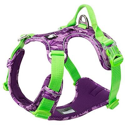 TRUE LOVE Harnais pour Chien en Nylon Souple Réfléchissant Réglable sans Traction pour Petit Grand Animal de Compagnie TLH5653(L, Camouflage Violet) - Publicité TRUE LOVE Harnais pour Chien en Nylon Souple Réfléchissant Réglable sans Traction pour Petit Grand Animal de Compagnie TLH5653(L, Camouflage Violet) - Publicité