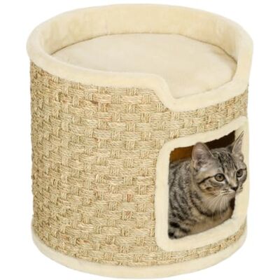 PawHut Tonneau à gratter pour Chat Arbre à Chat Ø38 x 37H cm Kaki Beige Tonneau à Chat, Corde d'Herbe de Mer pour Griffer, Capacité de 5 kg - Publicité PawHut Tonneau à gratter pour Chat Arbre à Chat Ø38 x 37H cm Kaki Beige Tonneau à Chat, Corde d'Herbe de Mer pour Griffer, Capacité de 5 kg - Publicité
