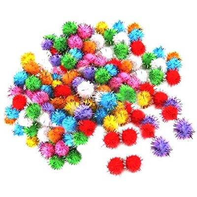 U-K Mini Boules de Pompons à Paillettes Scintillantes colorées Jouets f/Chien Chat Oiseau Paquet de 100 Fashion - Publicité U-K Mini Boules de Pompons à Paillettes Scintillantes colorées Jouets f/Chien Chat Oiseau Paquet de 100 Fashion - Publicité