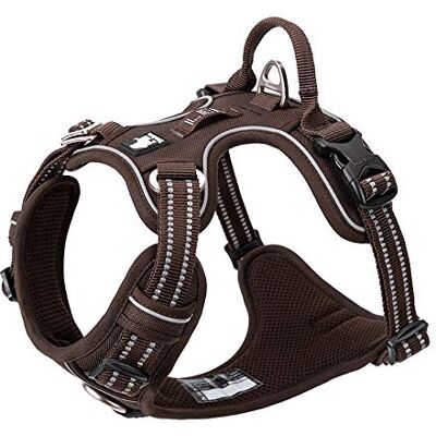 TRUE LOVE Harnais pour Chien No Pull Nylon Souple Réfléchissant Réglable pour Petit Grand Animal Domestique TLH56512(M, Marron) - Publicité TRUE LOVE Harnais pour Chien No Pull Nylon Souple Réfléchissant Réglable pour Petit Grand Animal Domestique TLH56512(M, Marron) - Publicité