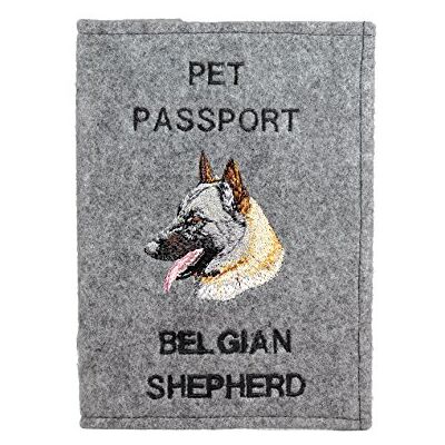 Art-Dog - Pastore Belga - Feutre - 17x12,5 cm - Porte-passeport - Publicité Art-Dog - Pastore Belga - Feutre - 17x12,5 cm - Porte-passeport - Publicité