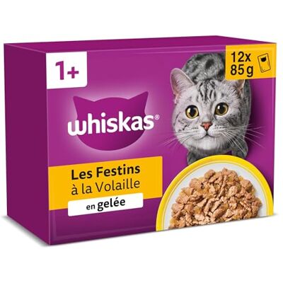 Whiskas Boîte de nourriture pour chats - nourriture humide pour adultes - Publicité Whiskas Boîte de nourriture pour chats - nourriture humide pour adultes - Publicité