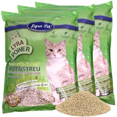 Lyra Pet ® 3 x 10 litres Lyra Power Litière agglomérante pour Chat à Base de Fibres de Herbe - Publicité Lyra Pet ® 3 x 10 litres Lyra Power Litière agglomérante pour Chat à Base de Fibres de Herbe - Publicité